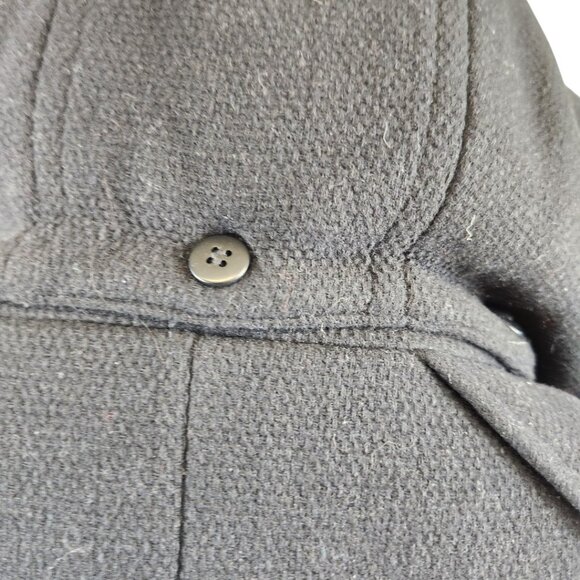 EUC Calvin Klein Textured Black Fitted Coat - Picture 9 of 9